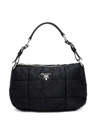 Pre-owned Prada 2000-2020 Tessuto Bom Shoulder Bag In Black