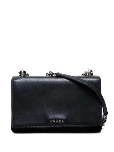 Pre-owned Prada 2000-2020s Medium Leather Shoulder Bag In Black