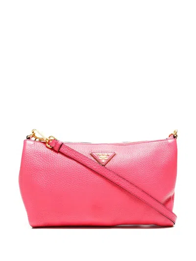 Pre-owned Prada 2000-2020s Triangle-logo Shoulder Bag In Pink