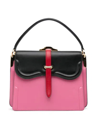 Pre-owned Prada 2000-2023 Belle Two-way Handbag In Pink