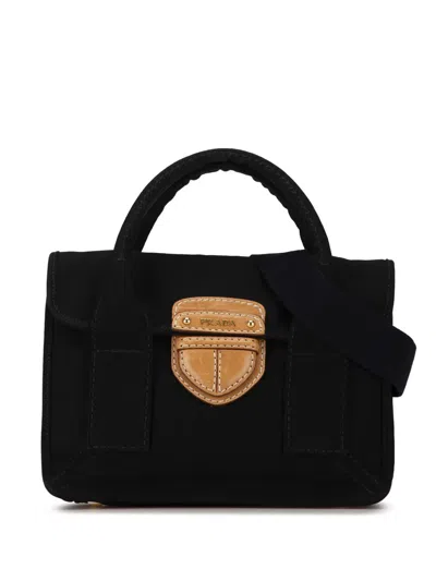 Pre-owned Prada 2000-2023 Canapa Satchel In Black