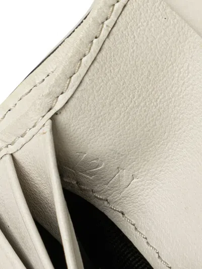 Pre-owned Prada 2000-2024 Bicolor Leather Bifold Compact Wallet Small Wallets