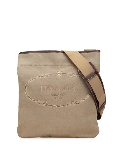 Pre-owned Prada 2000-2024 Canvas Canapa Logo Crossbody Bag