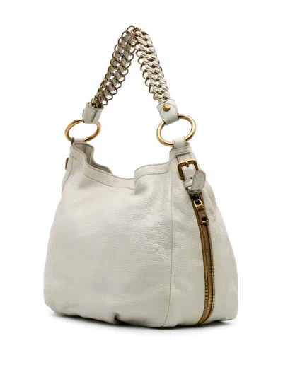 Pre-owned Prada 2000-2024 Cervo Lux Side Zip Hobo Bag