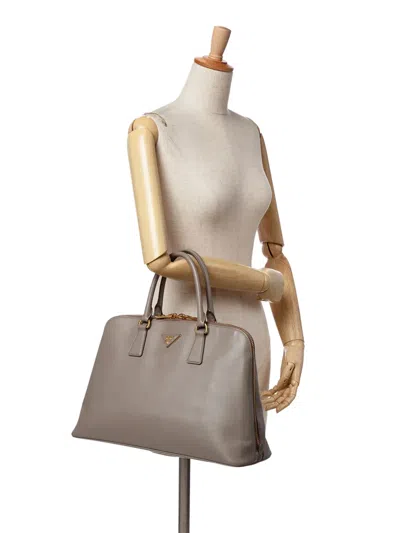 Pre-owned Prada 2000-2024 Large Saffiano Lux Promenade Satchel