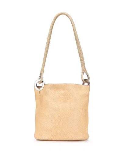 Pre-owned Prada 2000-2024 Leather Bucket Bag In Brown