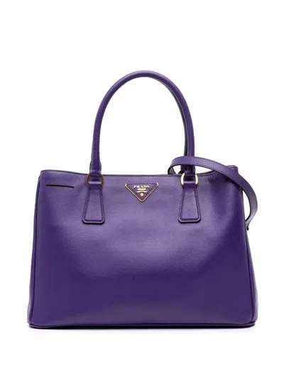 Pre-owned Prada 2000-2024 Medium Saffiano Lux Galleria Satchel
