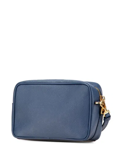 Pre-owned Prada 2000-2024 Saffiano Push Lock Pocket Camera Bag Crossbody Bag