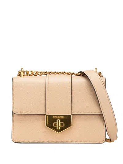 Pre-owned Prada 2000-2024 Saffiano Turn Lock Crossbody Bag
