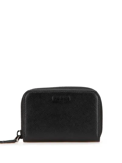 Pre-owned Prada 2000-2024 Saffiano Zip Coin Pouch