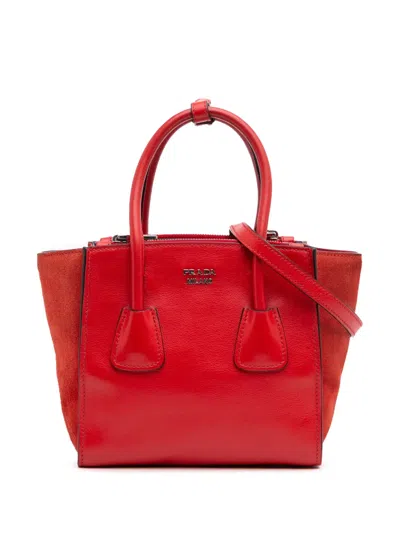 Pre-owned Prada 2000-2024 Small Glace Calf Twin Pocket Satchel