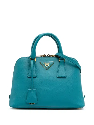 Pre-owned Prada 2000-2024 Small Saffiano Lux Promenade Satchel