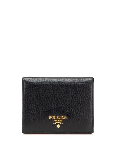 Pre-owned Prada 2000-2024 Vitello Grain Bifold Wallet Small Wallets