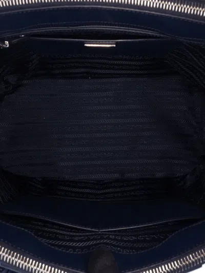 Pre-owned Prada 2000-2025 Large Saffiano Lux Galleria Double Zip Tote Satchel