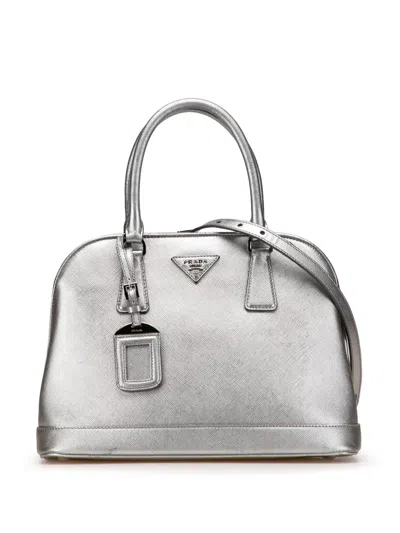 Pre-owned Prada 2000-2025 Medium Saffiano Lux Open Promenade Satchel