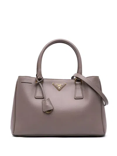 Pre-owned Prada 2000-2025 Small Saffiano Lux Galleria Satchel