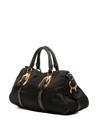 Pre-owned Prada 2000-2025 Tessuto Satchel In Black