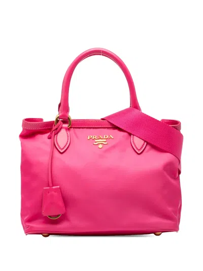 Pre-owned Prada 2000-2025 Tessuto Satchel In Pink