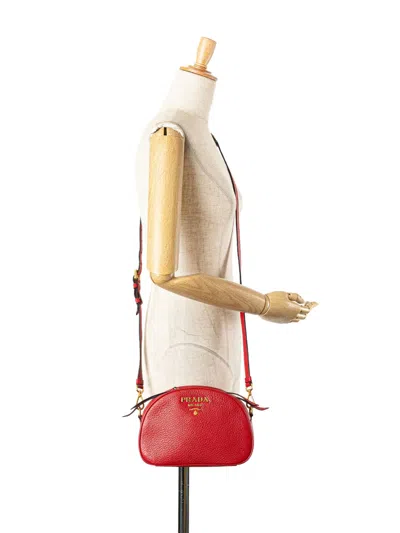 Pre-owned Prada 2000-2025 Vitello Daino Dome Crossbody Bag