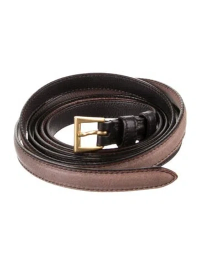 Pre-owned Prada 2000's Calfskin Belt In Neutrals
