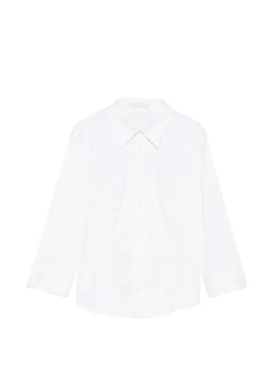 Pre-owned Prada 2000 Darted-waist Shirt In White