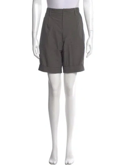 Pre-owned Prada 2000's Flat Front Shorts In Gray