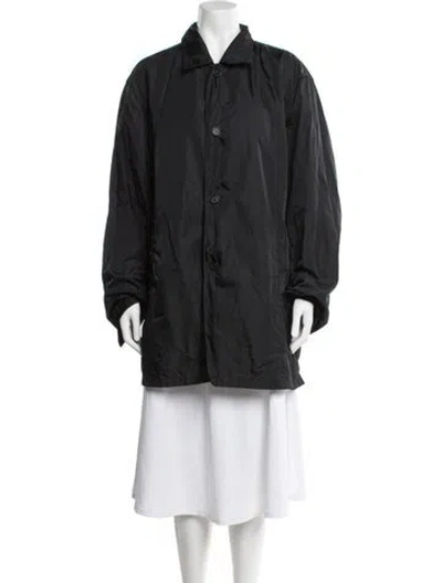 Pre-owned Prada 2000's Nylon Coat In Black