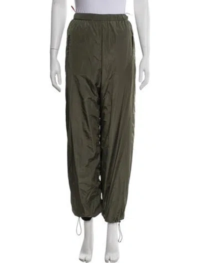 Pre-owned Prada 2000's Nylon Sweatpants In Green