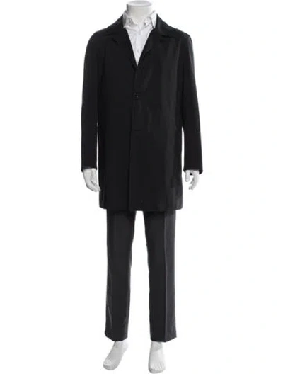 Pre-owned Prada 2000's Overcoat In Black