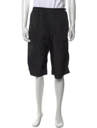 Pre-owned Prada 2000's Signature Logo Swim Trunks In Black