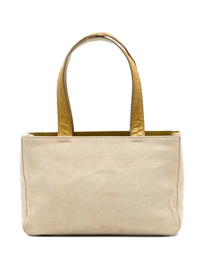 Pre-owned Prada 2000-2013 Canvas Tote Bag In Neutral