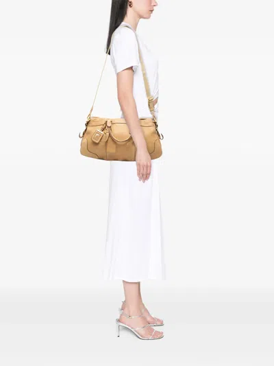 Pre-owned Prada 2000-2013 Cervo Antik Shopping Satchel In Neutral