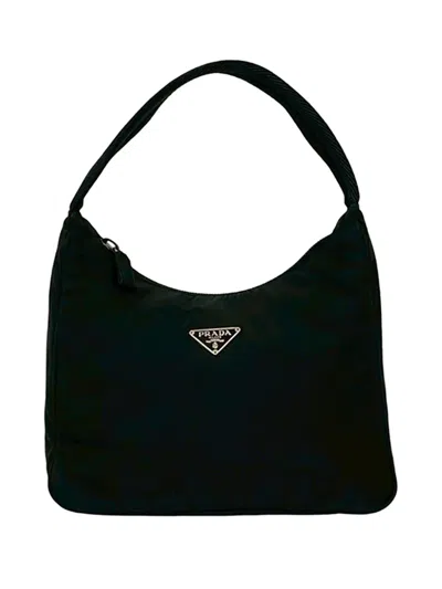 Pre-owned Prada 2000-2013 Mini Tessuto Sport Shoulder Bag In Black