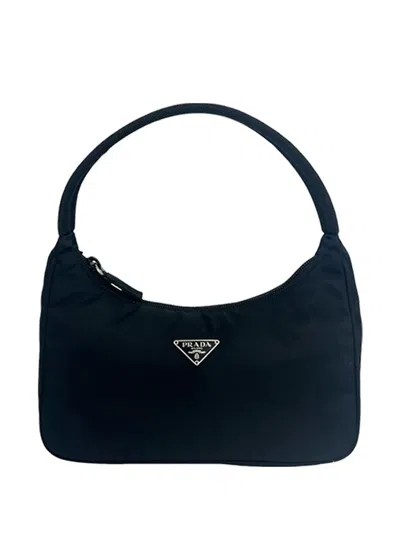 Pre-owned Prada 2000-2013 Mini Tessuto Sport Shoulder Bag In Black