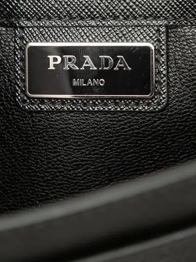 Pre-owned Prada 2000-2013 Saffiano Clutch Bag In Black