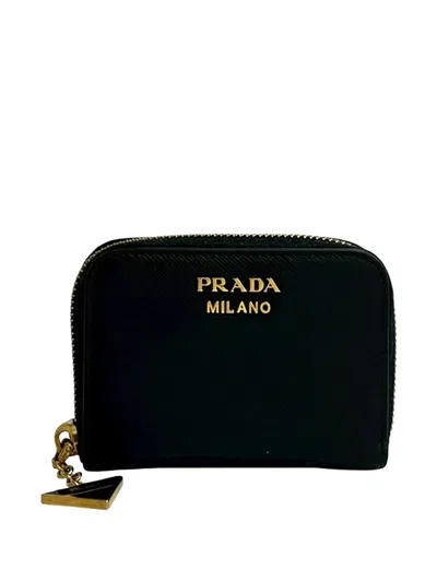 Pre-owned Prada 2000-2013 Saffiano Coin Pouch In Black