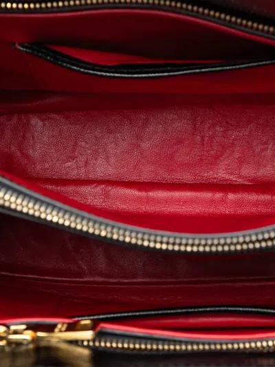 Pre-owned Prada 2000-2013 Saffiano Vernice Top Handle Bag Satchel In Black