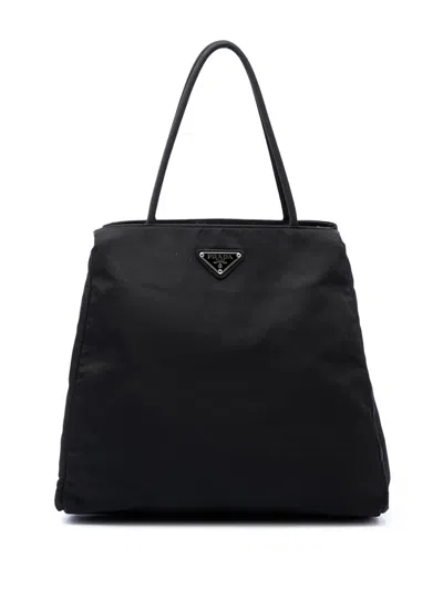 Pre-owned Prada 2000-2013 Tessuto City Tote Bag In Black