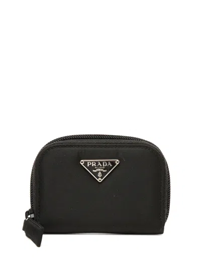Pre-owned Prada 2000-2013 Tessuto Coin Pouch In Black