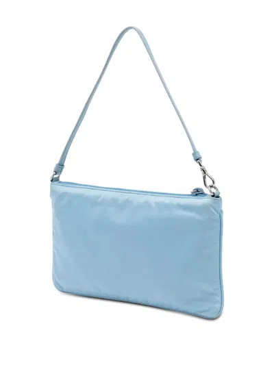 Pre-owned Prada 2000-2013 Tessuto Pochette Shoulder Bag In Blue