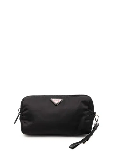 Pre-owned Prada 2000-2013 Tessuto Pouch In Black
