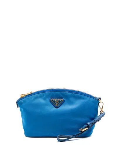 Pre-owned Prada 2000-2013 Tessuto Pouch In Blue