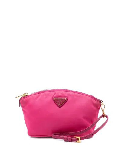 Pre-owned Prada 2000-2013 Tessuto Pouch In Pink