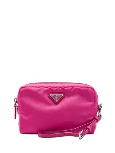 Pre-owned Prada 2000-2013 Tessuto Pouch In Pink