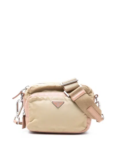 Pre-owned Prada 2000-2013 Tessuto Shoulder Bag In Brown