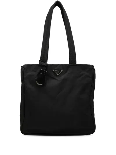 Pre-owned Prada 2000-2013 Tessuto Tote Bag In Black
