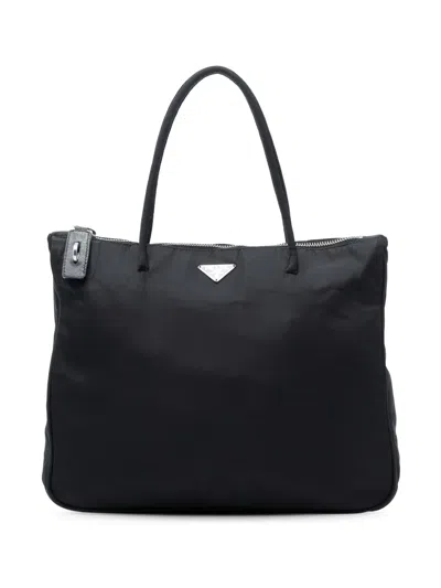 Pre-owned Prada 2000-2013 Tessuto Tote Bag In Black