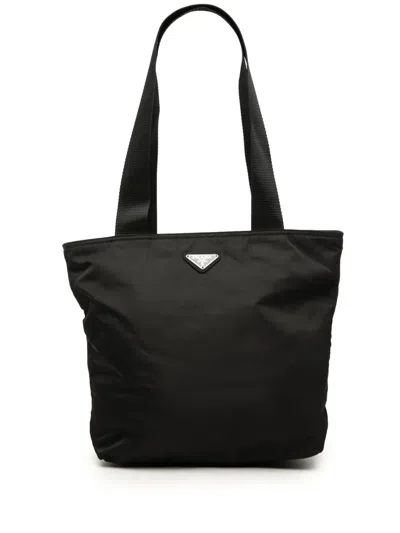 Pre-owned Prada 2000-2013 Tessuto Tote Bag In Black