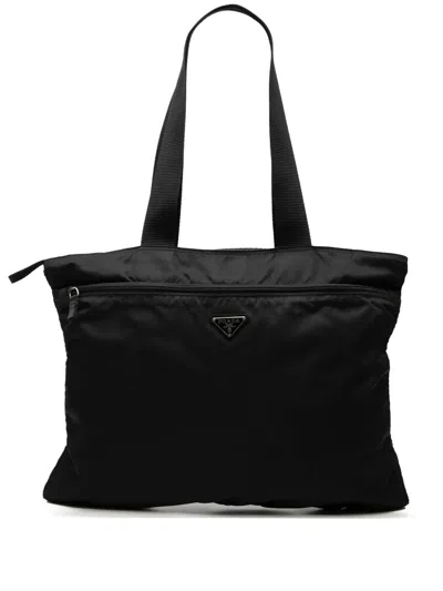 Pre-owned Prada 2000-2013 Tessuto Tote Bag In Black
