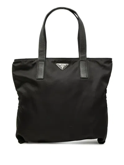 Pre-owned Prada 2000-2013 Tessuto Tote Bag In Black